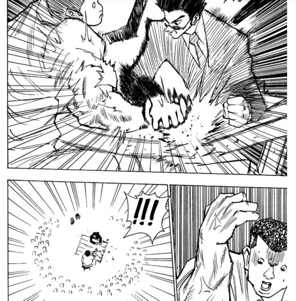 ハンターハンター9巻 レオリオの腕相撲